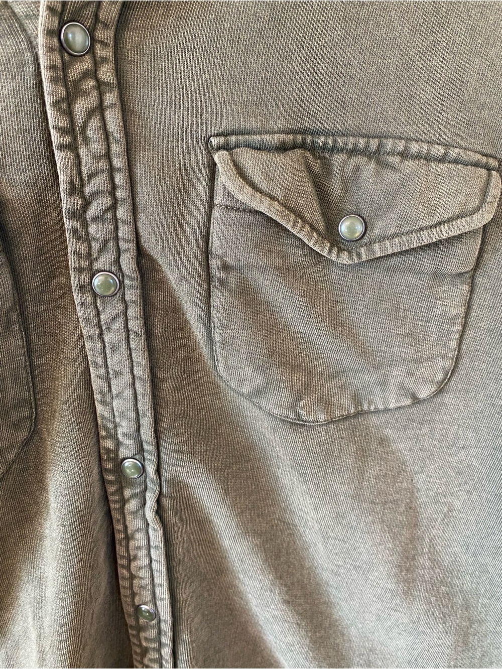 Lucky Brand Olive Green Men's  100% Cotton Shirt Jacket -shacket - size xl - Picture 7 of 8
